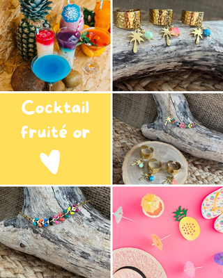 Cocktail fruité or et argent 