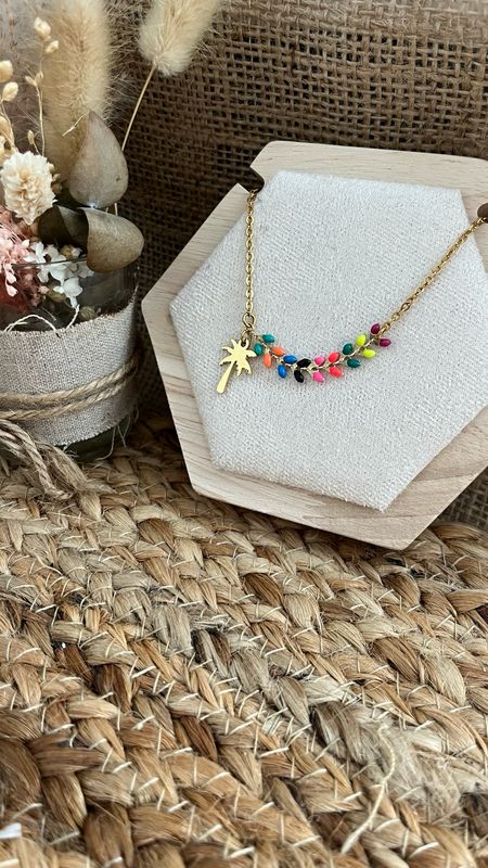 Collier « cocktail fruité » or