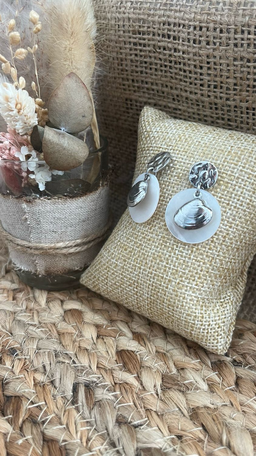 Boucles d’oreille « sable chaud » argent