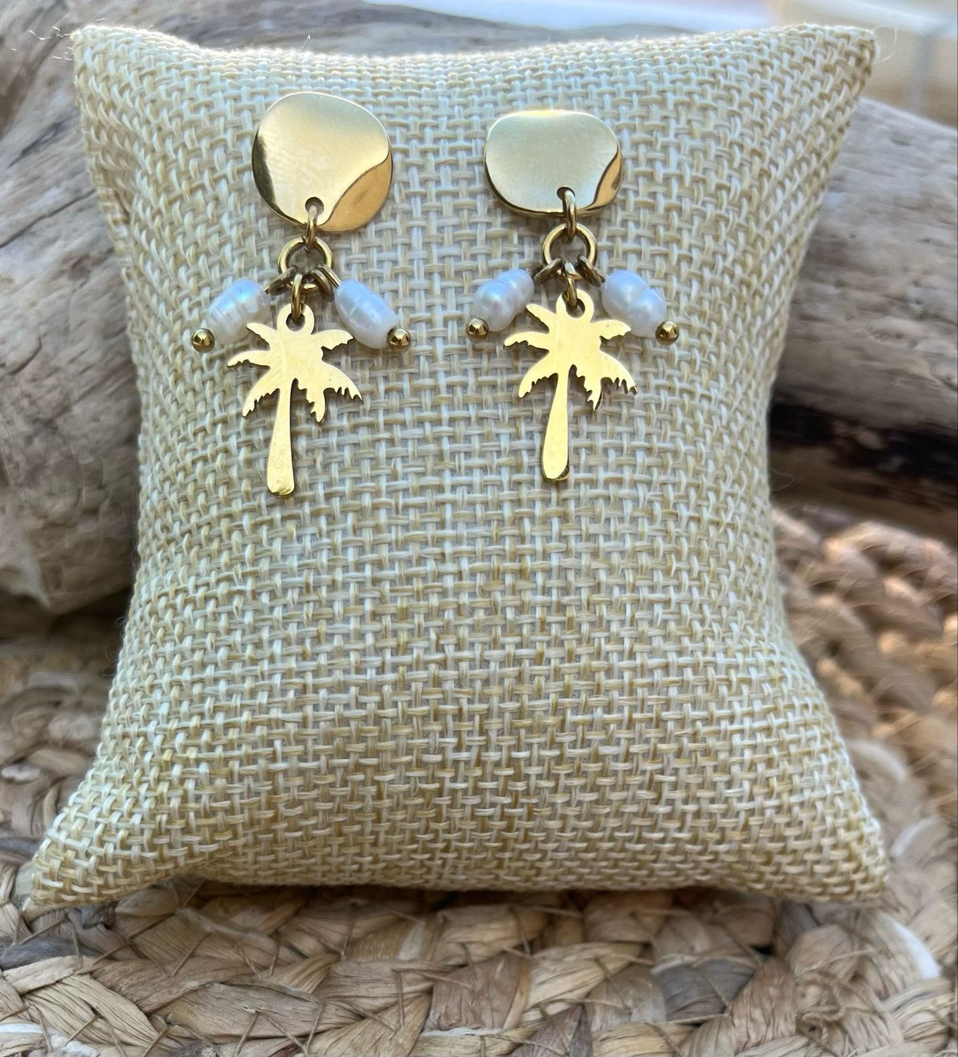 Boucles d’oreilles « cocotier »
