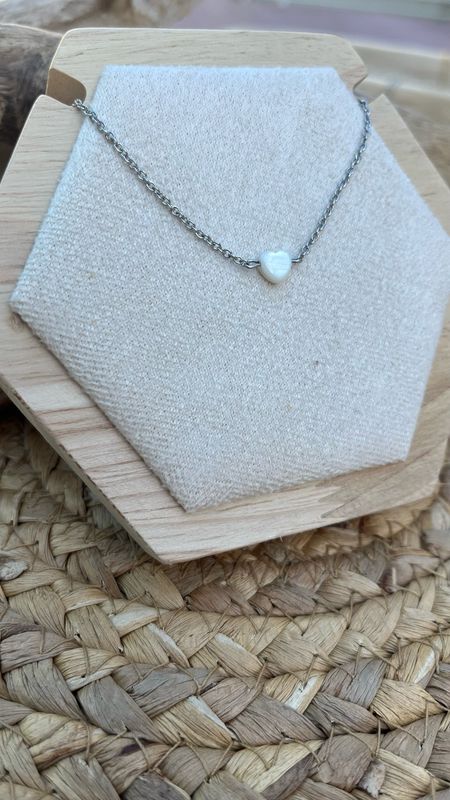 Collier « cœur de nacre » argent