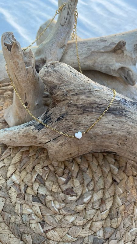 Collier « cœur de nacre » or