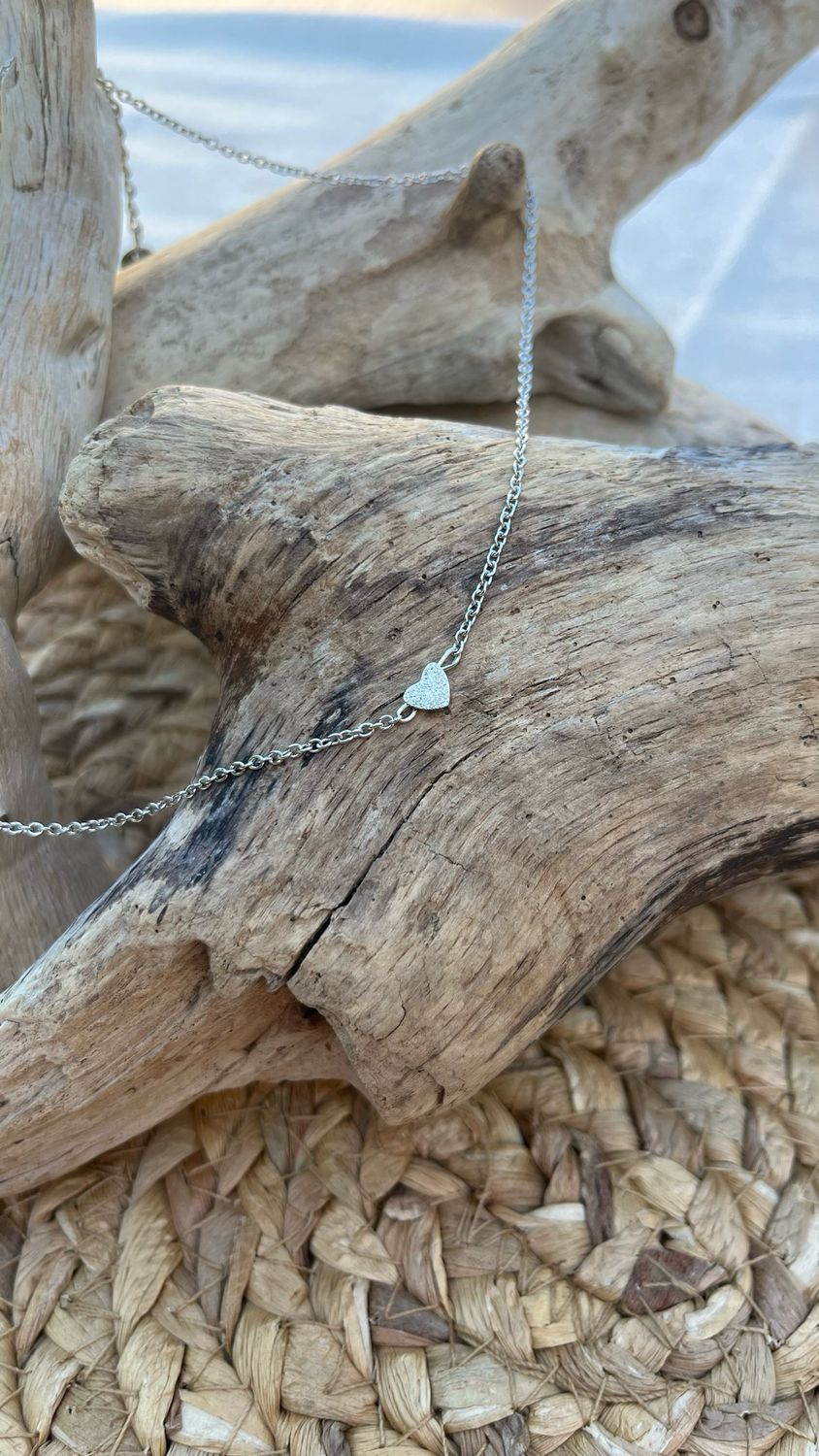 Collier « cœur sucré» argent