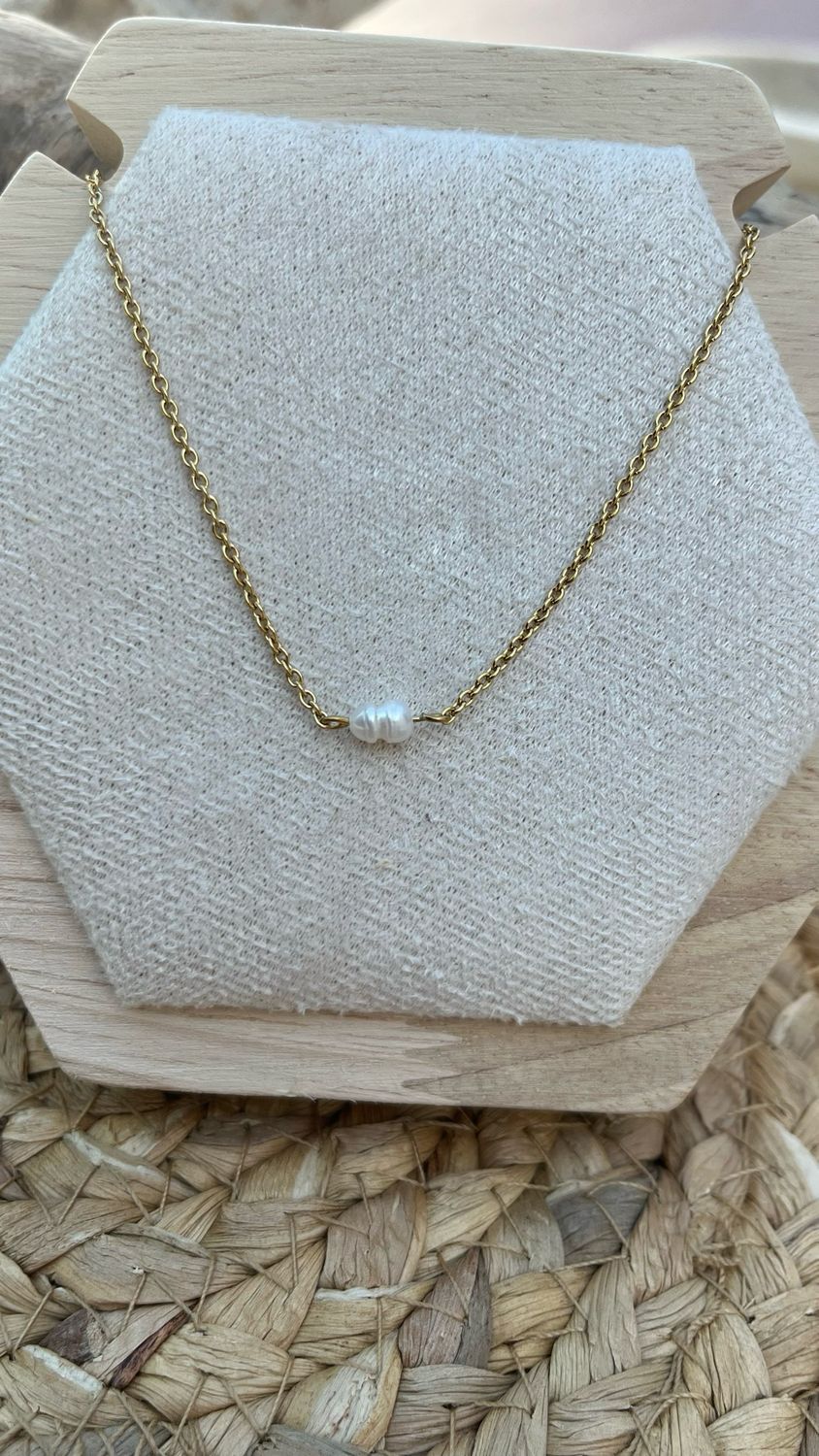 Collier « perle d’été » or