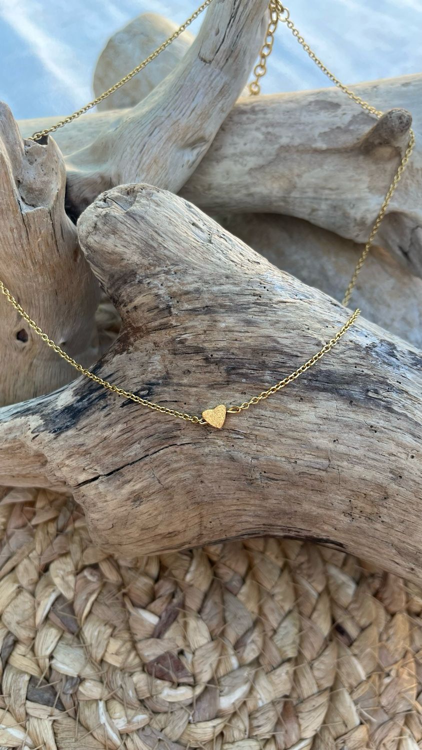 Collier « cœur sucré » or