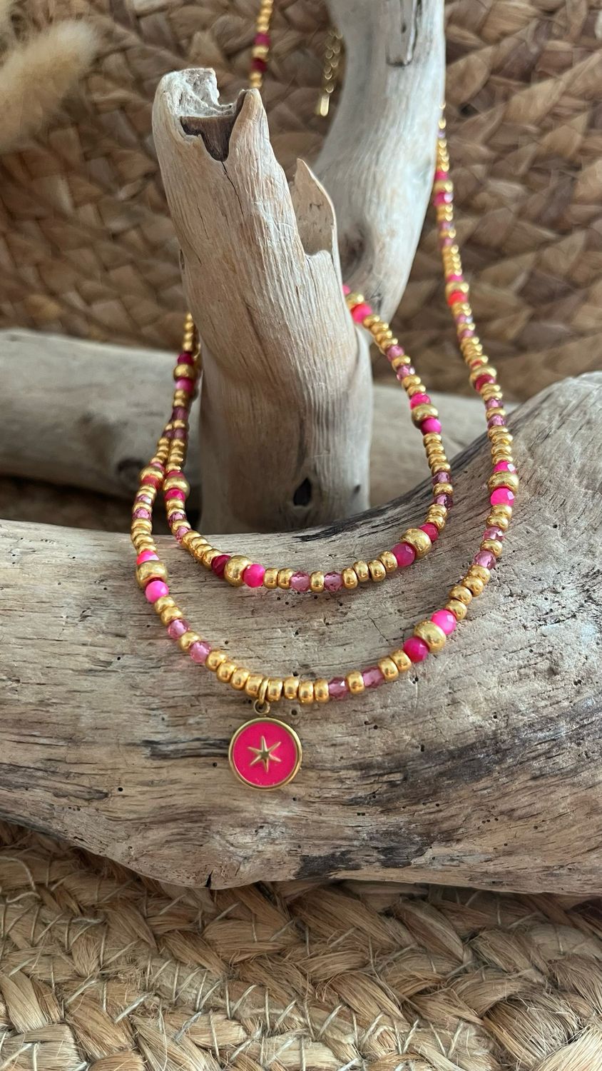 Bracelet « Lumière d’ailleurs » rose