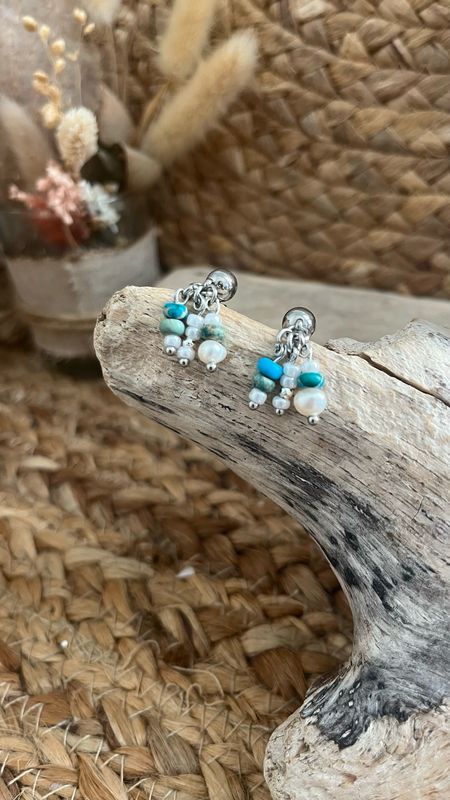 Boucles d’oreille « souffle indigo »