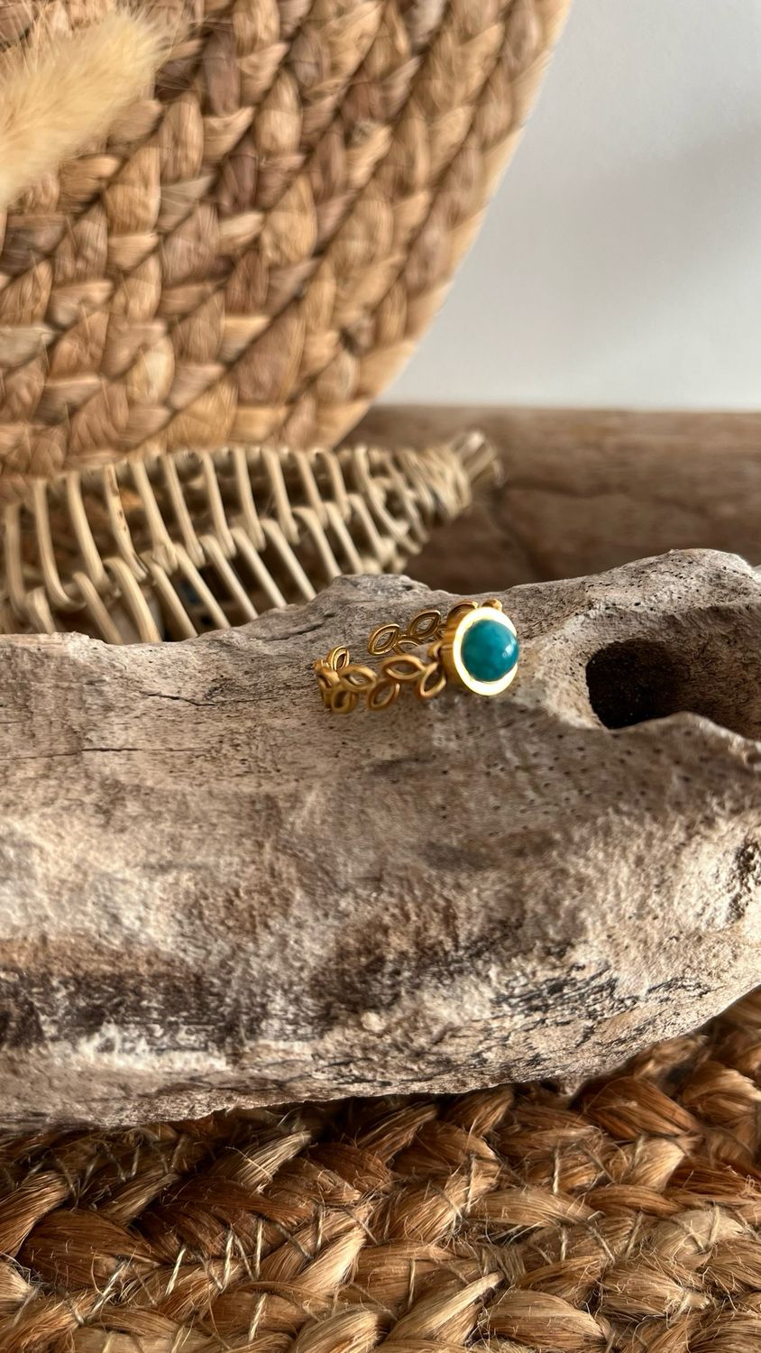 Bague feuillage « murmure d’Azur »