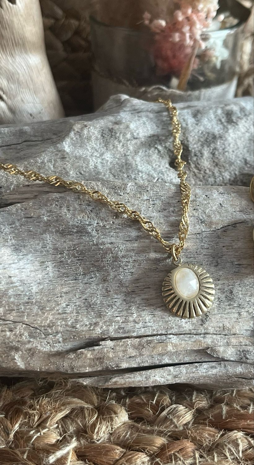 Collier « douceur d’automne » crème Collier « douceur d’automne » crème