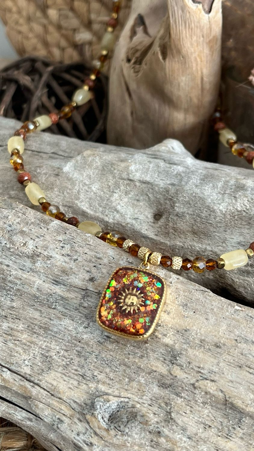 Collier « synergie rayonnante » terracota Collier « synergie rayonnante » terracota