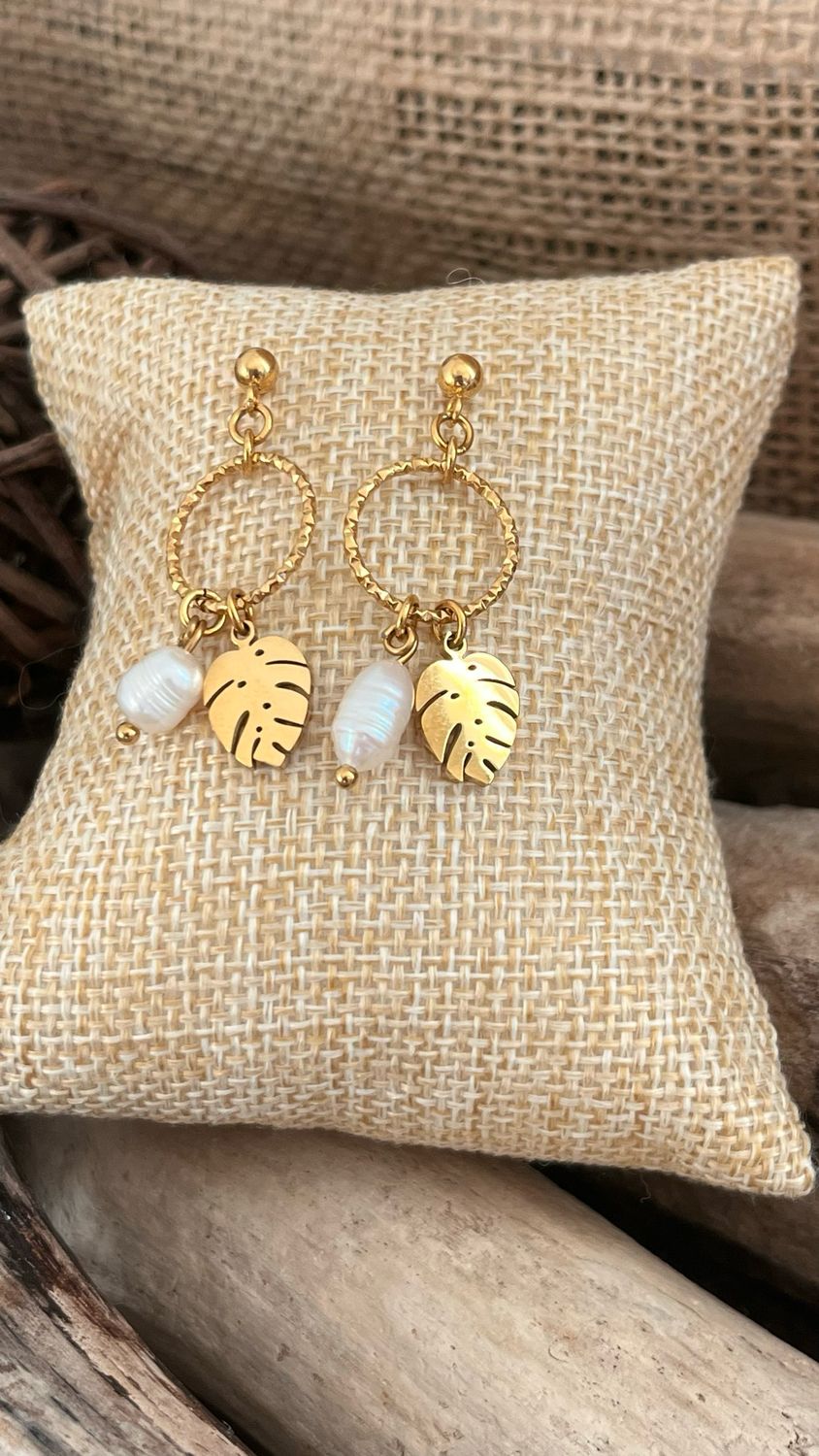 Boucles d’oreille « signature » or Boucles d’oreille « signature » or