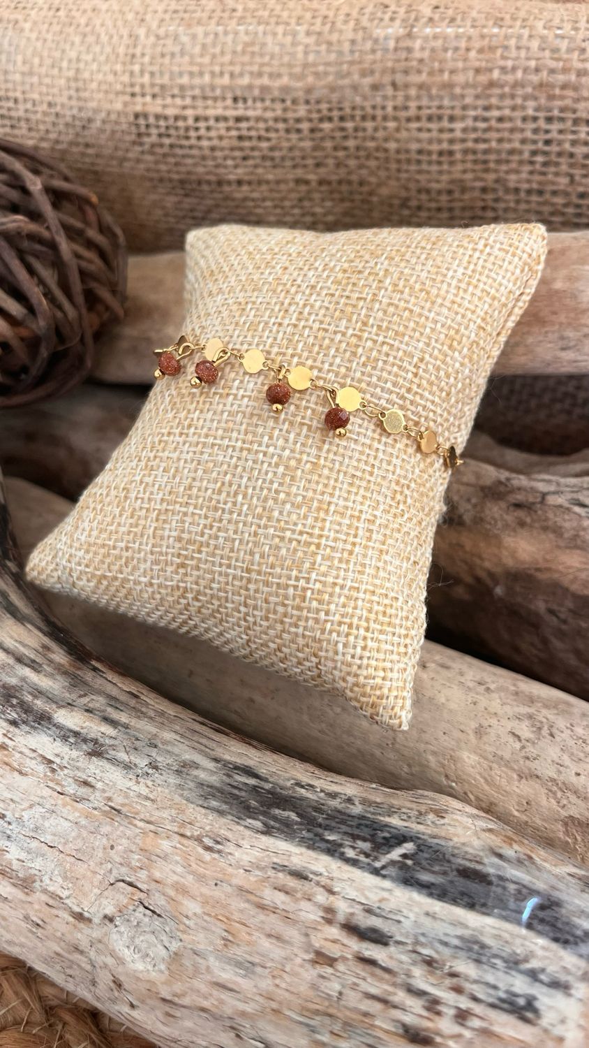 Bracelet « Orchidée solaire » or Bracelet « Orchidée solaire » or