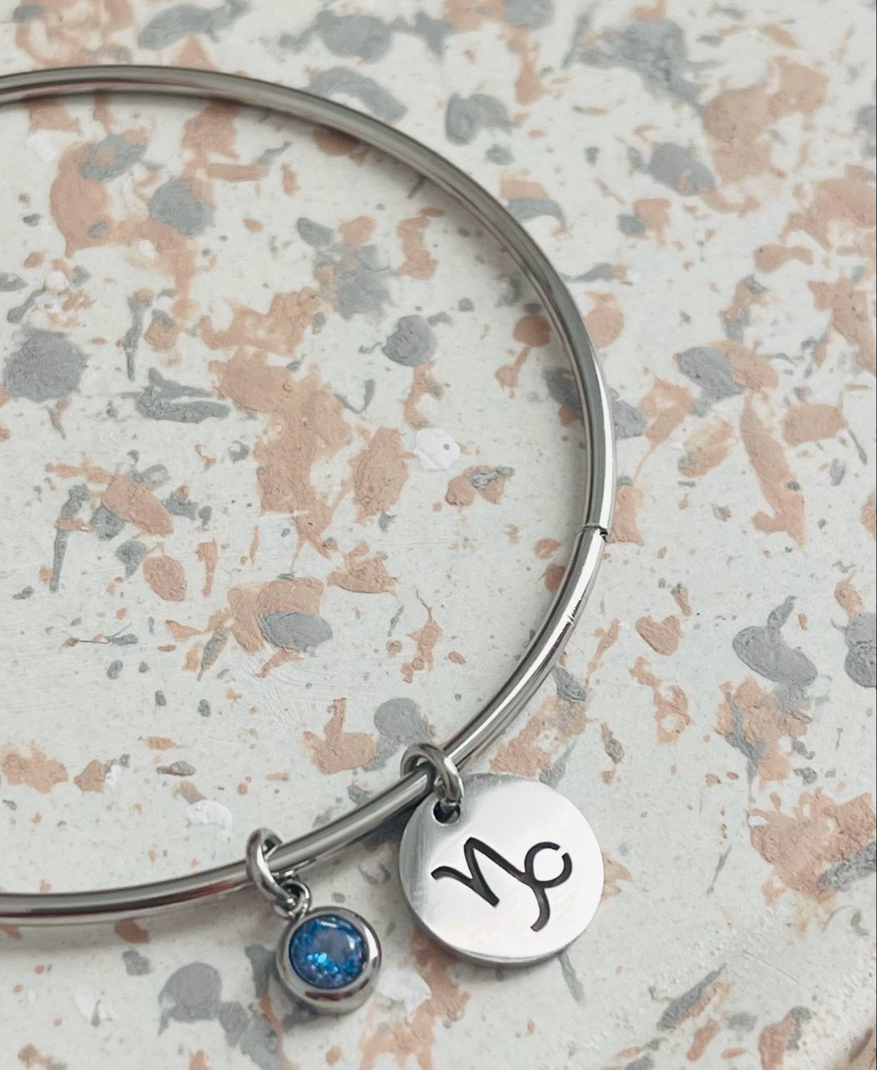 Bracelet jonc argent Capricorne décembre Bracelet jonc argent Capricorne décembre