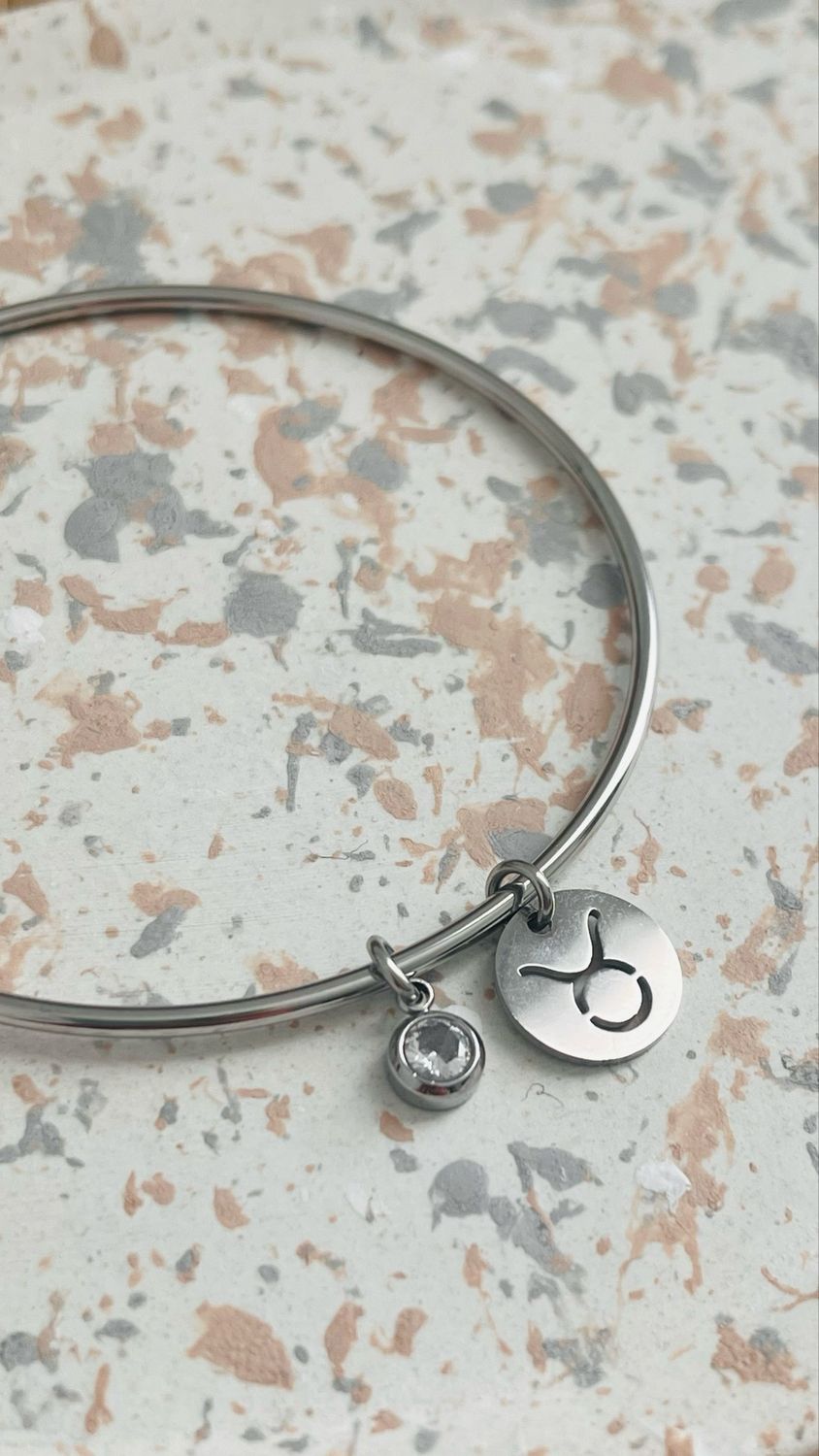 Bracelet jonc argent Taureau avril Bracelet jonc argent Taureau avril