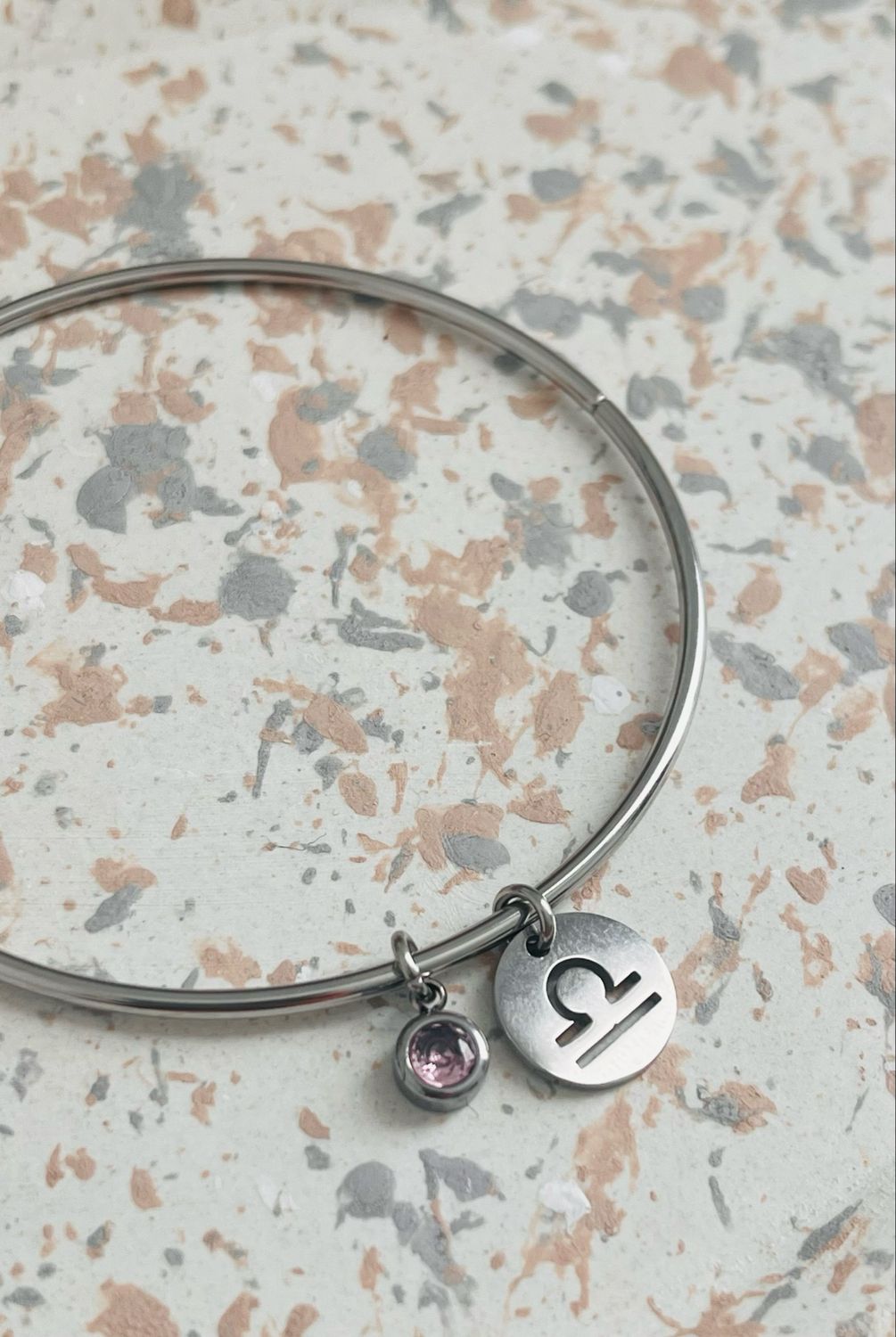 Bracelet jonc argent Balance octobre Bracelet jonc argent Balance octobre