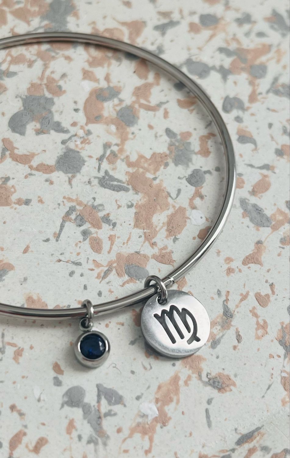 Bracelet jonc argent Vierge septembre Bracelet jonc argent Vierge septembre