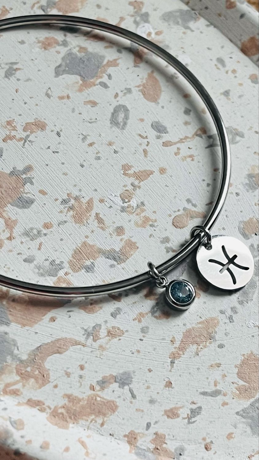 Bracelet jonc argent Poisson mars Bracelet jonc argent Poisson mars