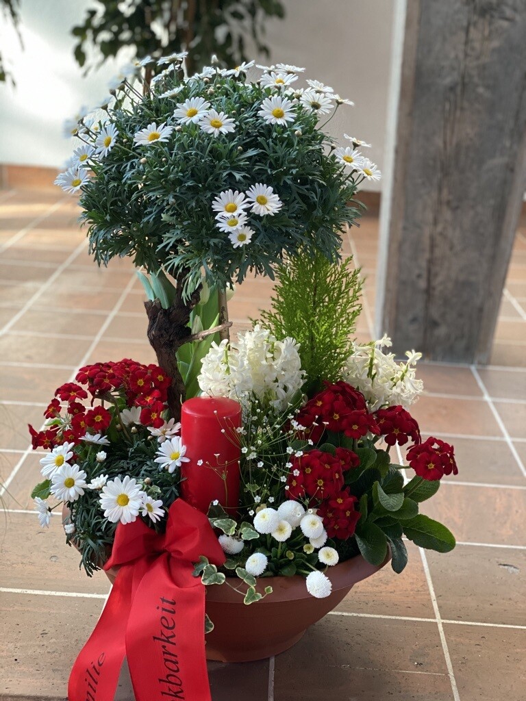 Pflanzenschale Gross mit Kerze