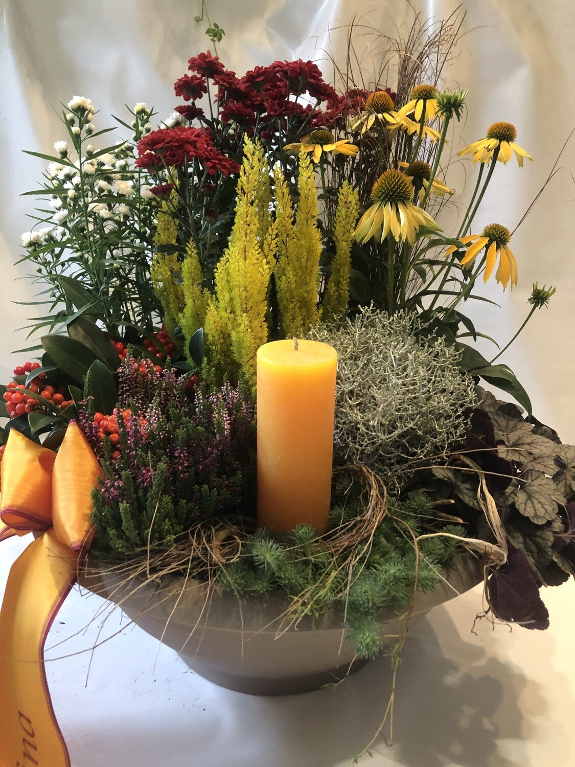 Pflanzenschale Klein mit Kerze