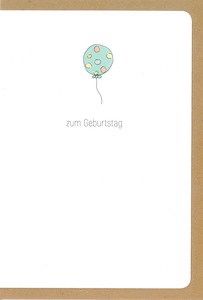 Karte Ballon Blau