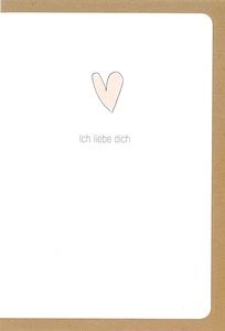Karte Herz Rosa