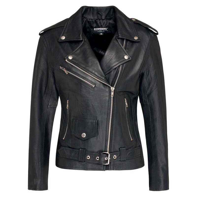 Bohmberg Women's Leather Jacket CALYPSO made of soft Goat Nappa Leather in Premium Quality