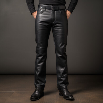 Bohmberg® Premium Men&#39;s Leather Jeans ALLROUNDER made of Cowhide