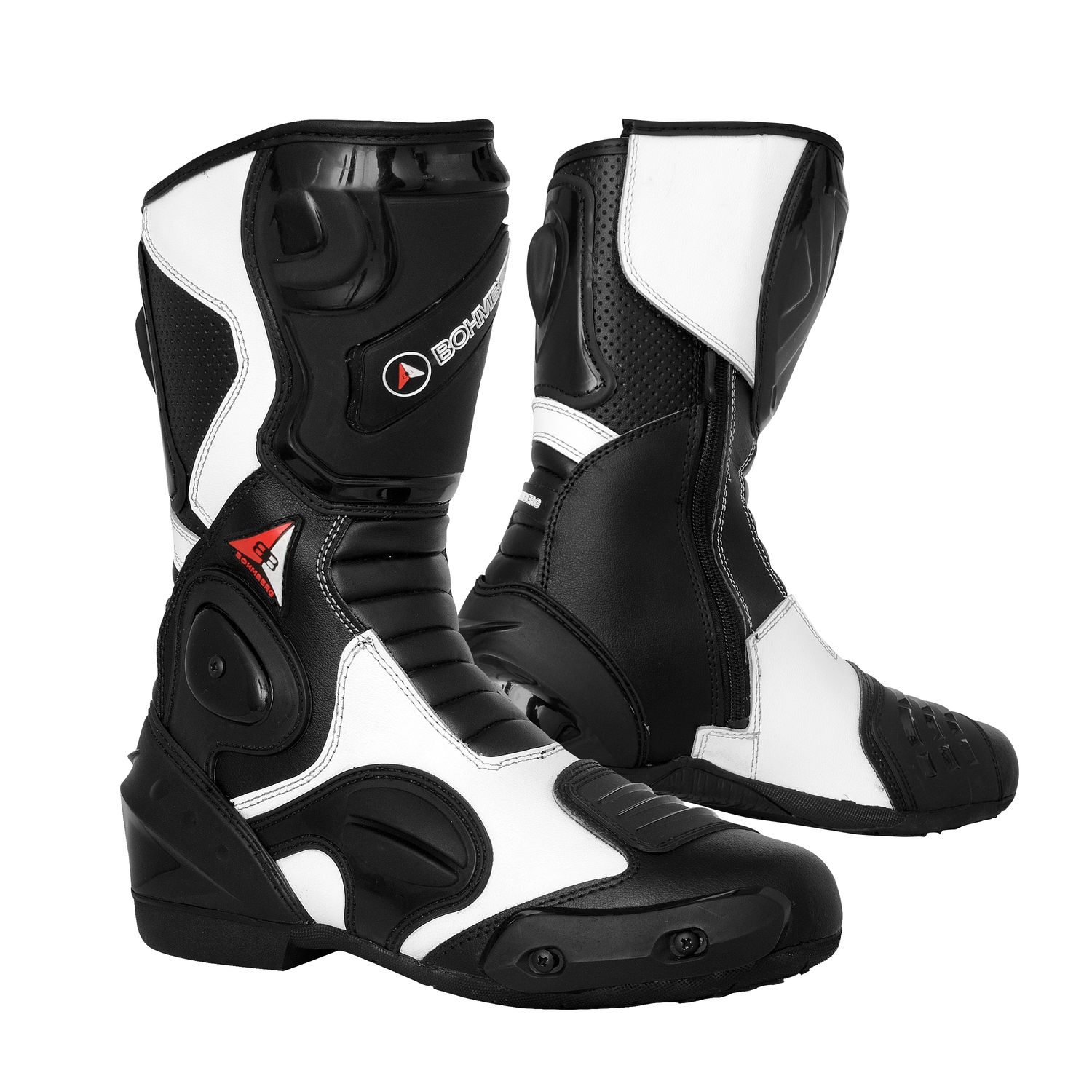 Bohmberg Spartax Men’s Motorcycle Boots Leather with Protectors Black