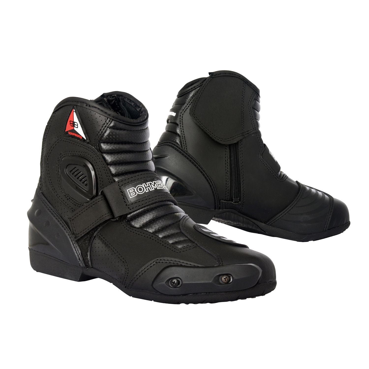 Bohmberg Audax Men’s Leather Motorcycle Boots with Protectors