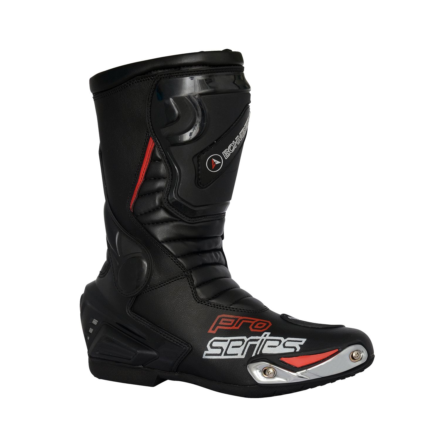 Bohmberg® PRO-series Motorcycle Boots made of sturdy Leather with attached Hard Shell Protectors