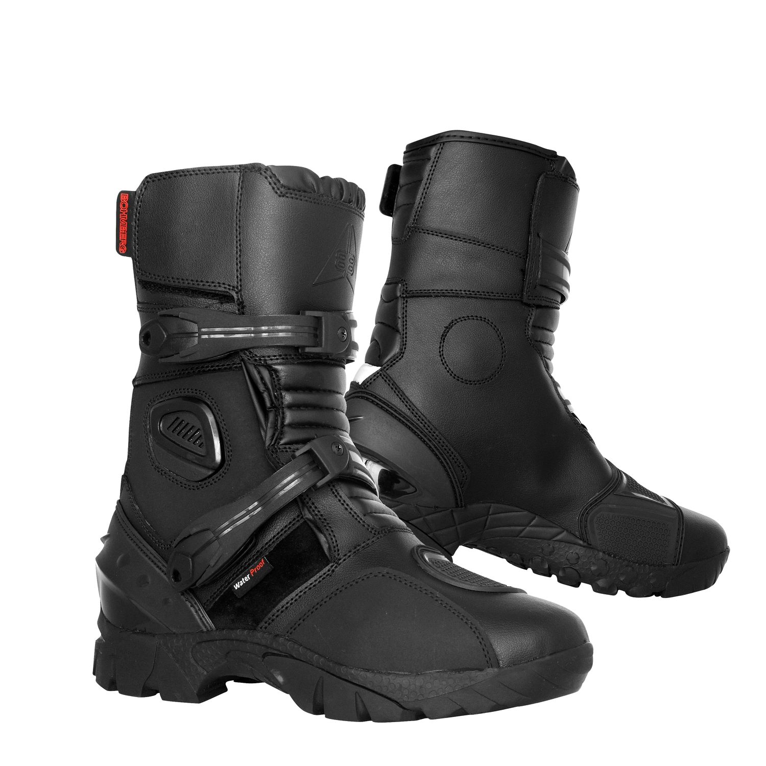 Bohmberg Dredd motorcycle boots with waterproof membrane, ankle protection and VR sole