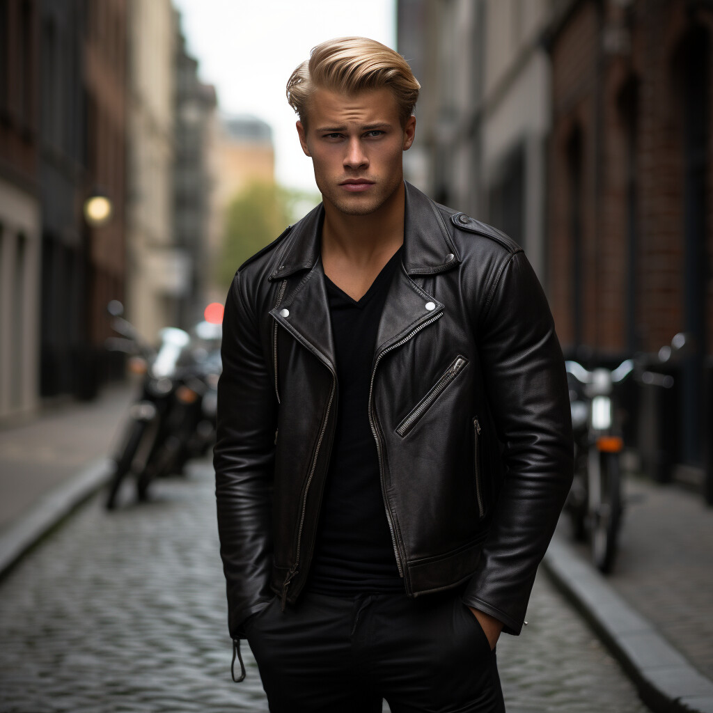 Bohmberg Brandido men’s leather jacket, soft Goat Skin Nappa