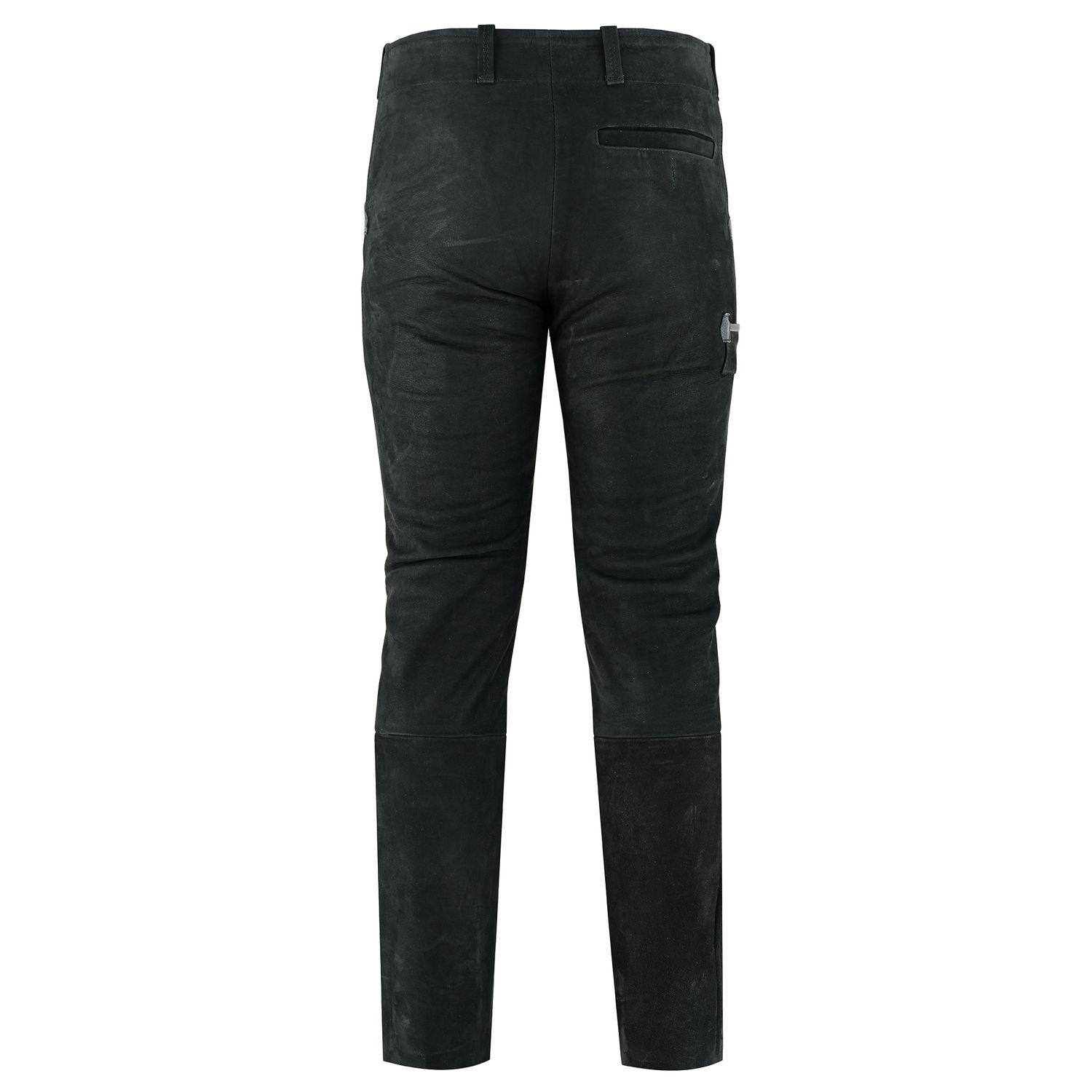 Bohmberg Premium Zimmermann Men’s Leather Pants, genuine cowhide nubuck, regular waist, cotton lining, black, premium quality