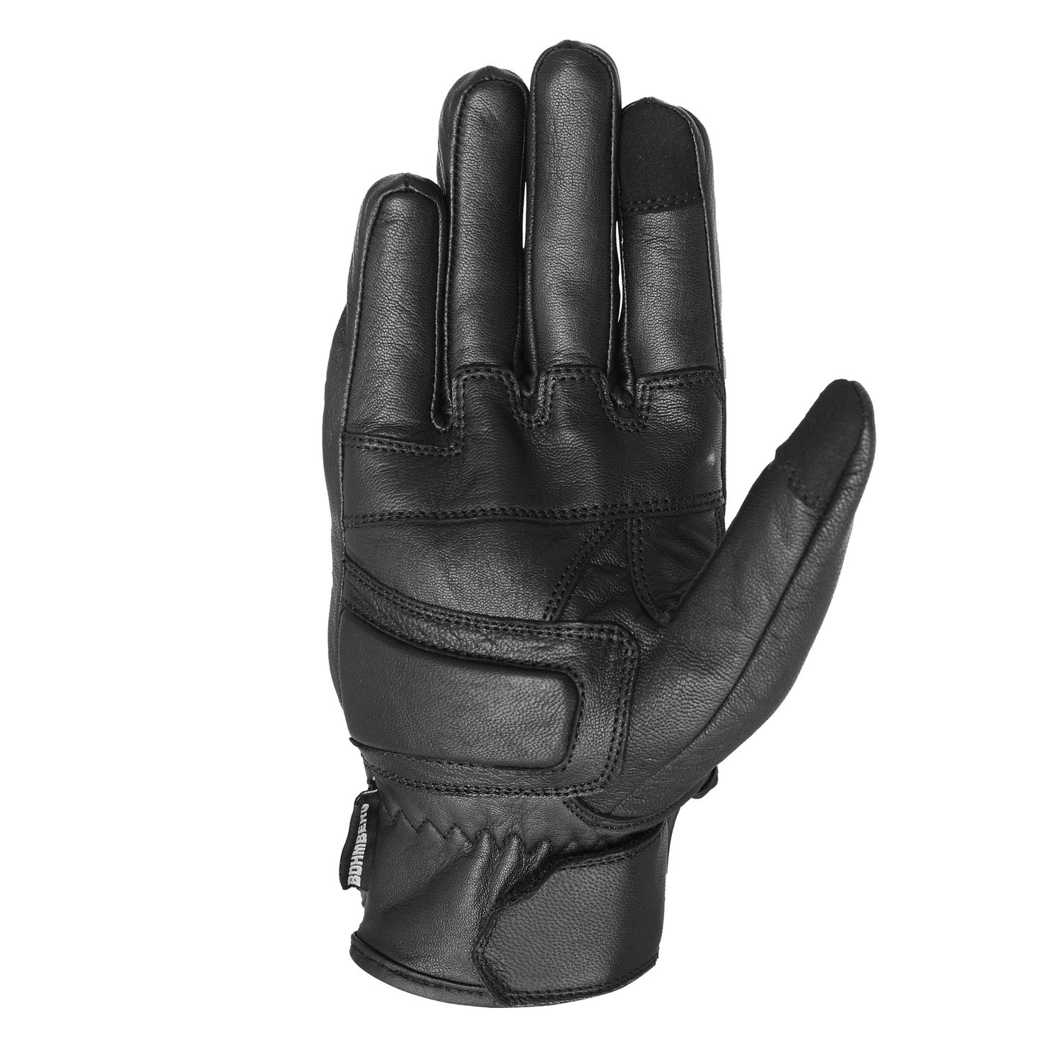Gants moto Bohmberg „Kobushi'' en cuir pour homme, gants biker avec protection des articulations et fonction tactile