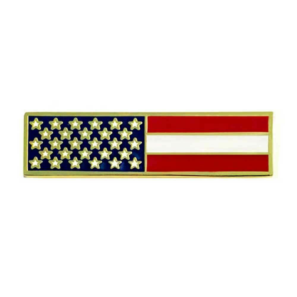 AMERICAN FLAG  RECTANGLE GOLD