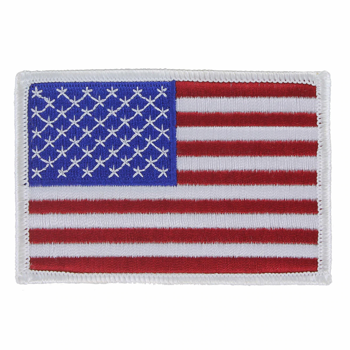 AMERICAN FLAG PATCH-WHITE BRDR