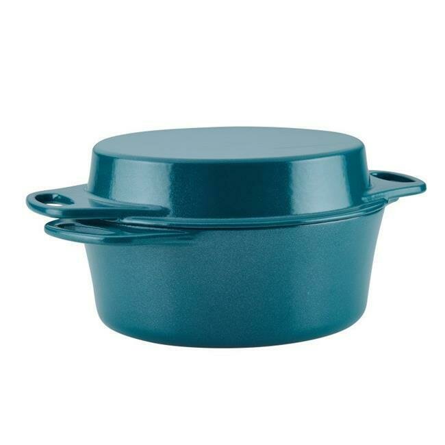 4 quart Cast Iron Double Duty Casserole with 10 in. Griddle Lid - Rachael Ray