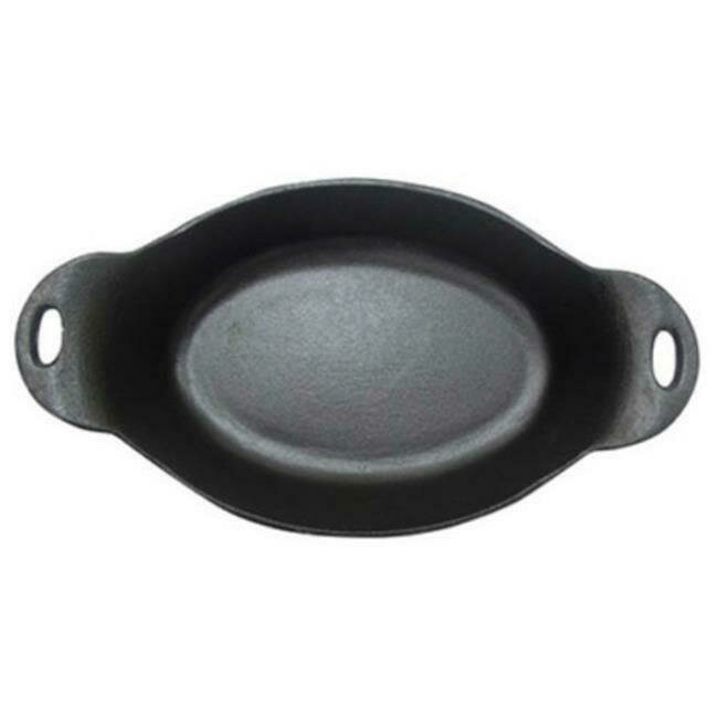12.4 in. Grill Zone Cast Iron Oval Dish - Sharp Tools