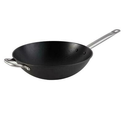 14 in. Light Cast Iron Wok with Stainless Steel Handle - Final Cut