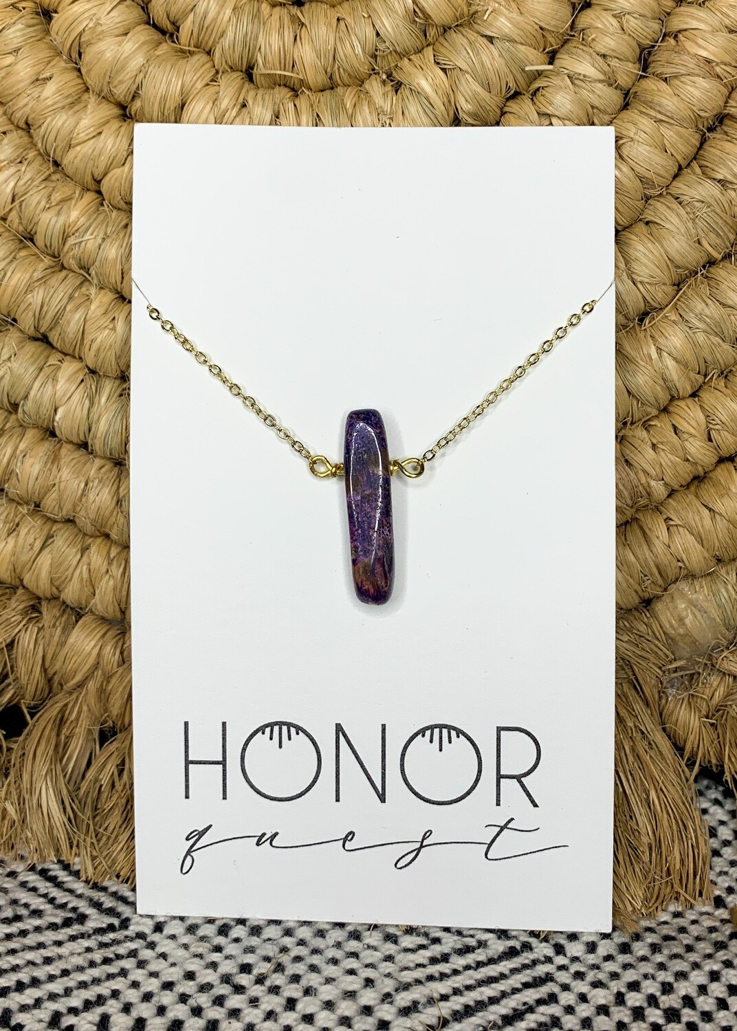 Purple ocean Jasper Layering Necklace
