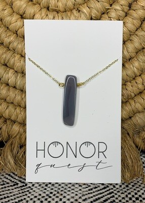 Gray Agate Layering Necklace