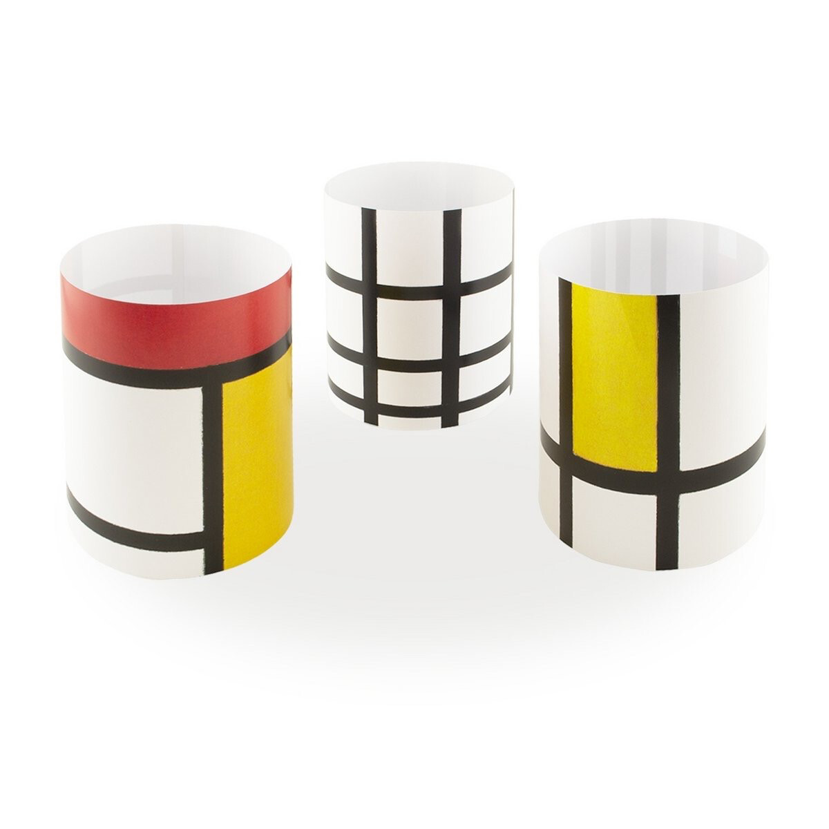Set of 3 Mondrian Candle Shades