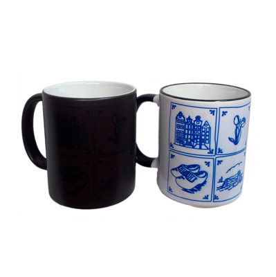 Magic Mug black/Delft blue