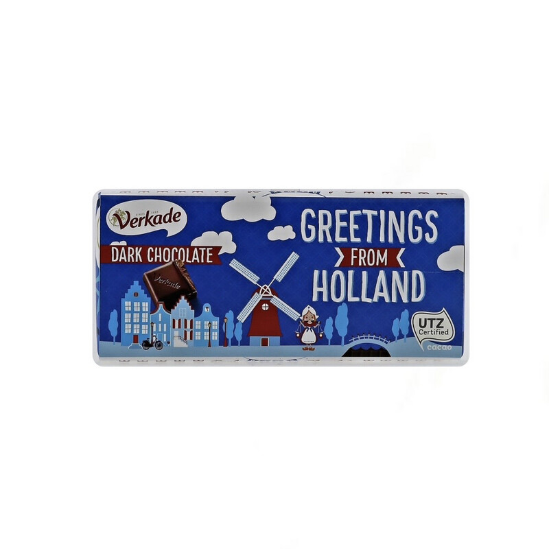 'Greetings from Holland' Dark Chocolate Bar Verkade
