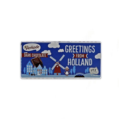 'Greetings from Holland' Dark Chocolate Bar Verkade