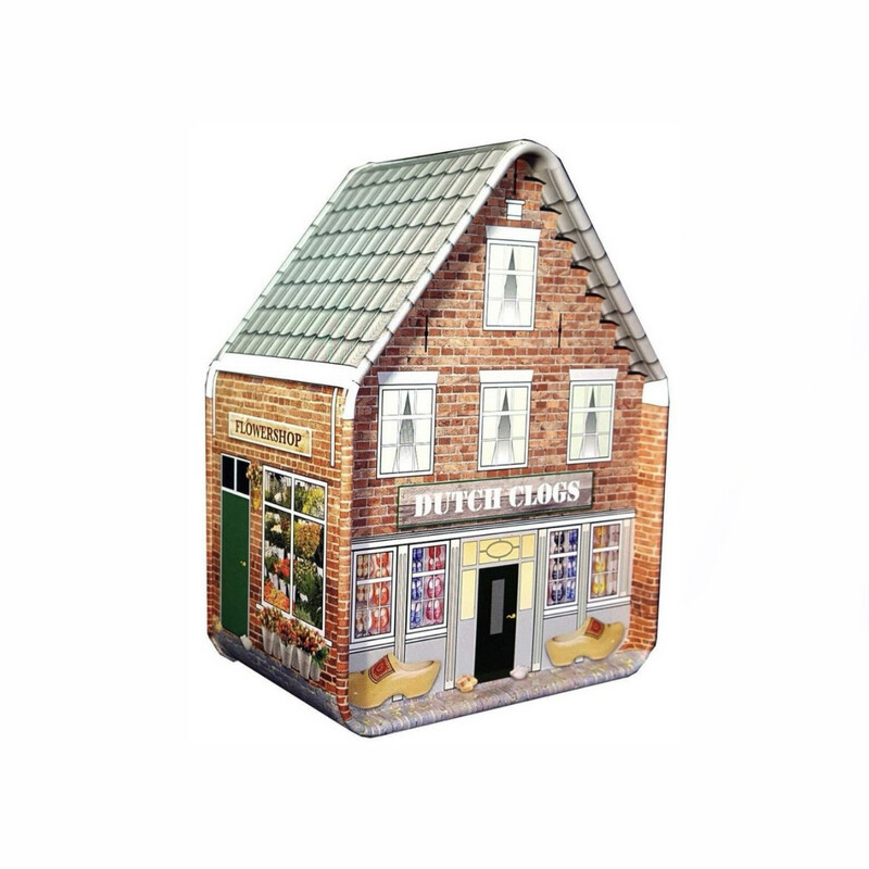 Dutch House Tin Cheese with traditional Holland candy mix or stroopwafels