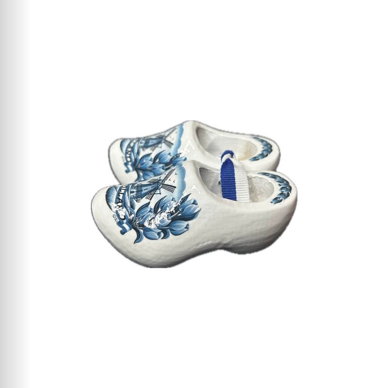 Delft Blue Wooden Clogs – 10cm