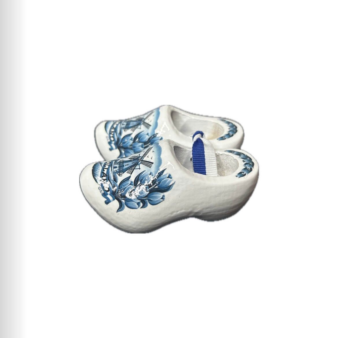 Delft Blue Wooden Clogs – 10cm