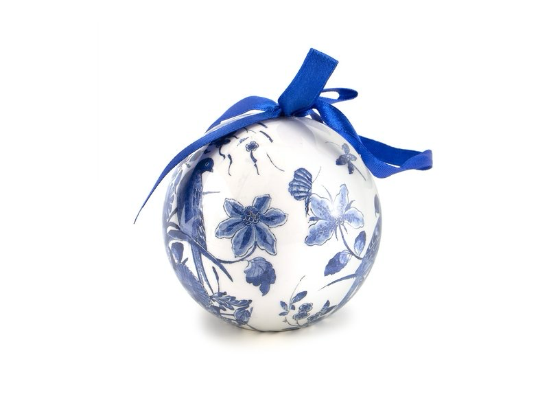 Unbreakable Christmas Bauble – Delft Blue Birds Design (7cm)