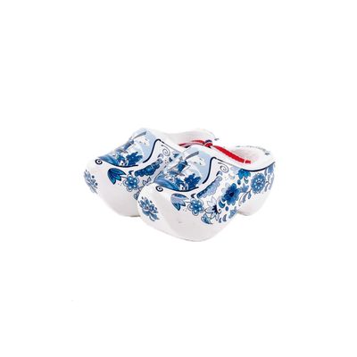 Clog pair wood 10 cm delft blue